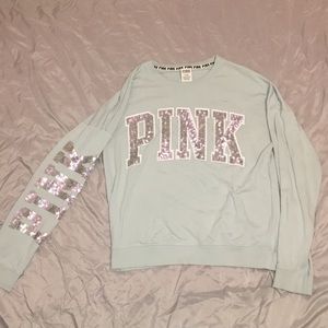 Pink light blue shirt size medium